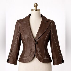 Wilsons Leather Dark Brown Women's Blazer